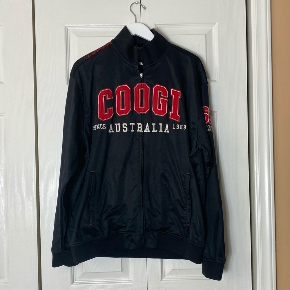 Coogi Men’s Black Letterman Track Jacket
